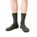 Calze a coste verde oliva 43-46 - stile casual