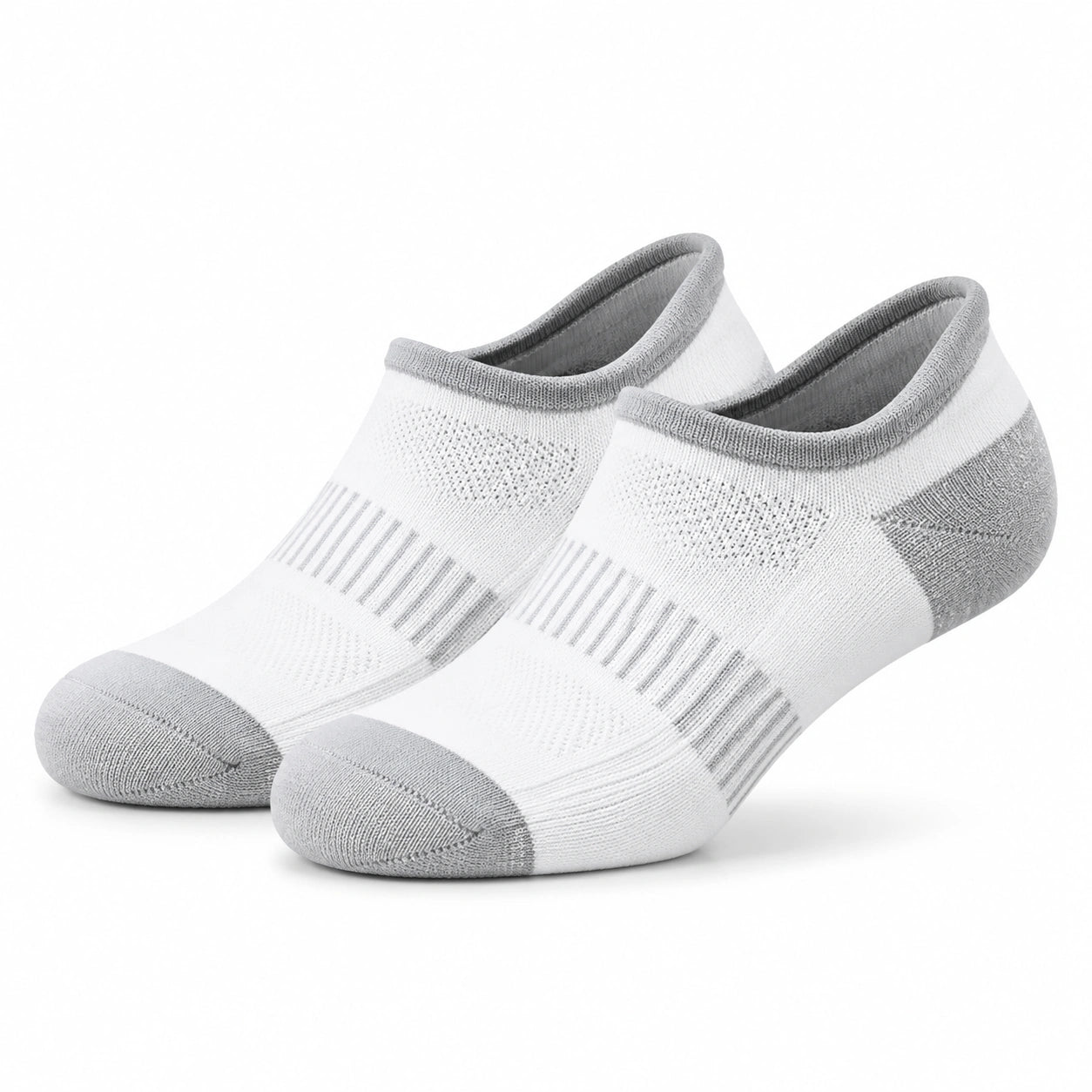 Calze sportive corte 39-42 in maglia bianco/grigio - traspiranti