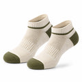 Calze alla caviglia 43-46 in maglia beige e verde - traspiranti