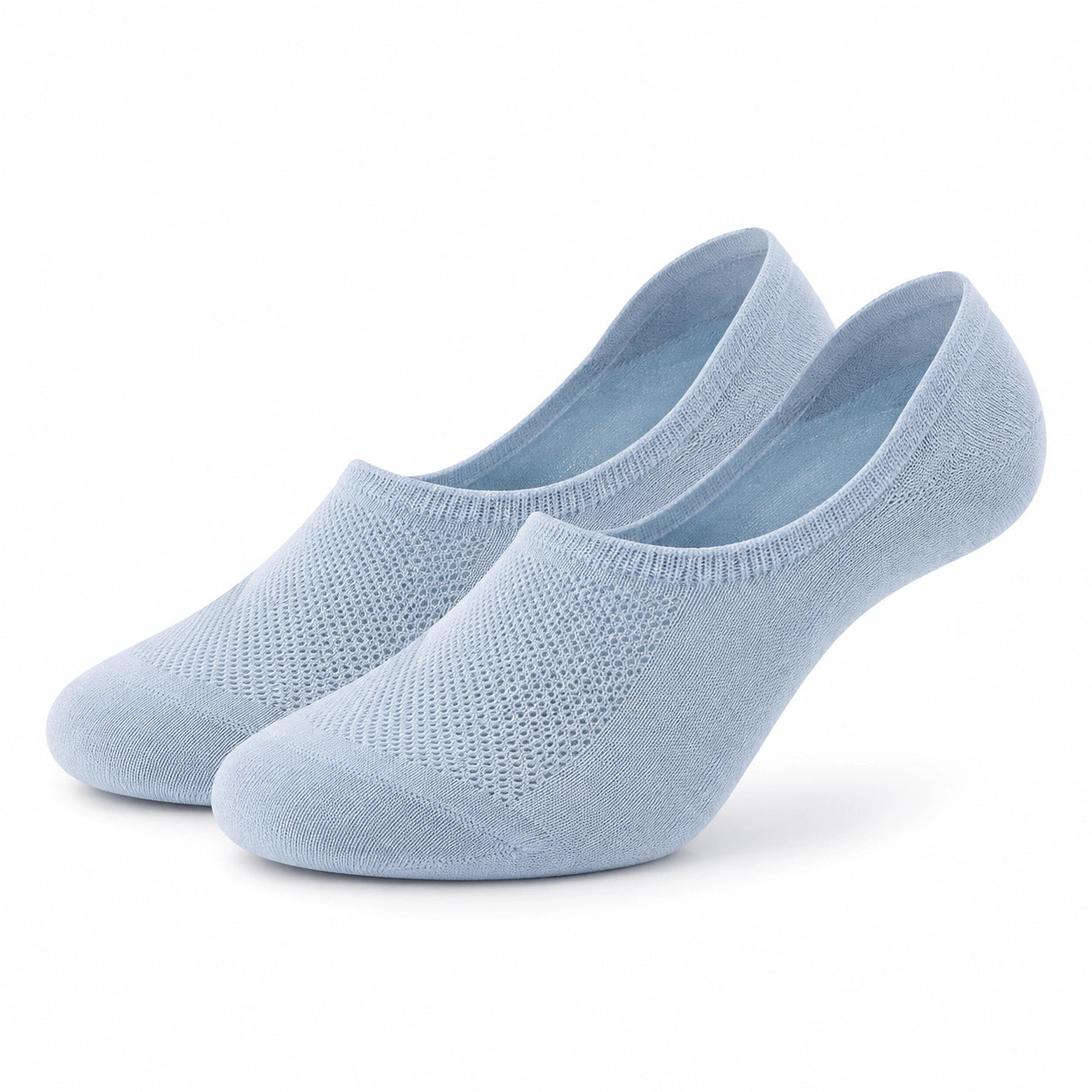 Calzini invisibili 43-46 in maglia azzurro chiaro traspiranti
