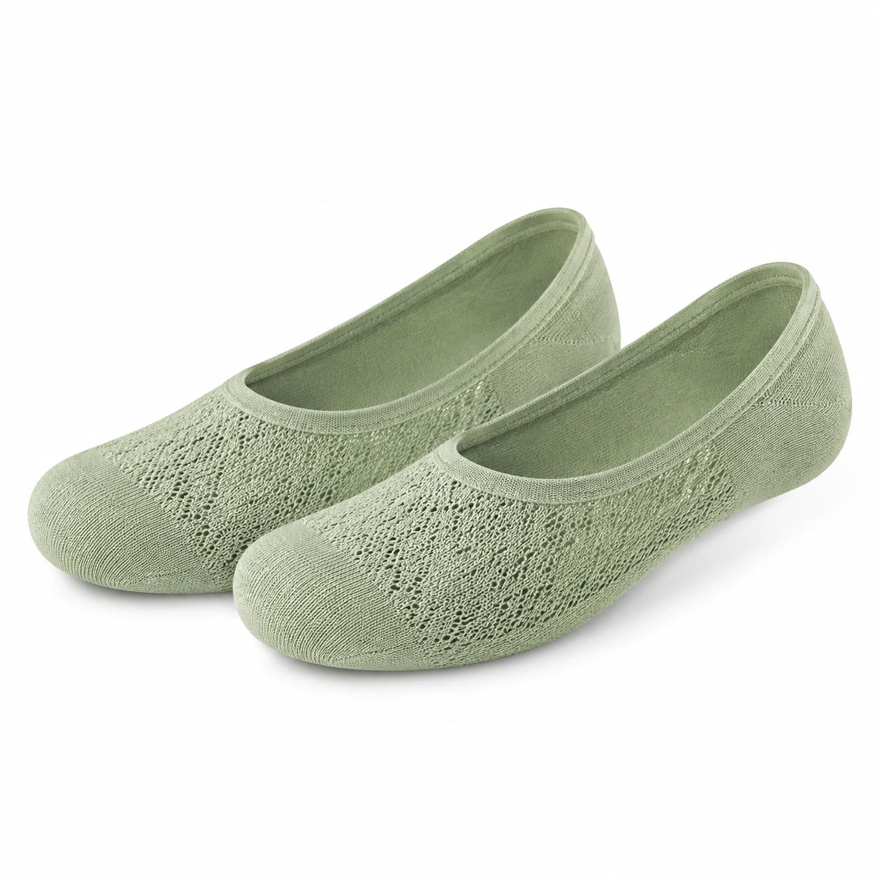 Calzini ballerina 35-38 in maglia verde salvia - stile minimal per uso quotidiano