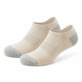 Calzini alla caviglia 35-38 in tessuto beige e grigio - traspiranti