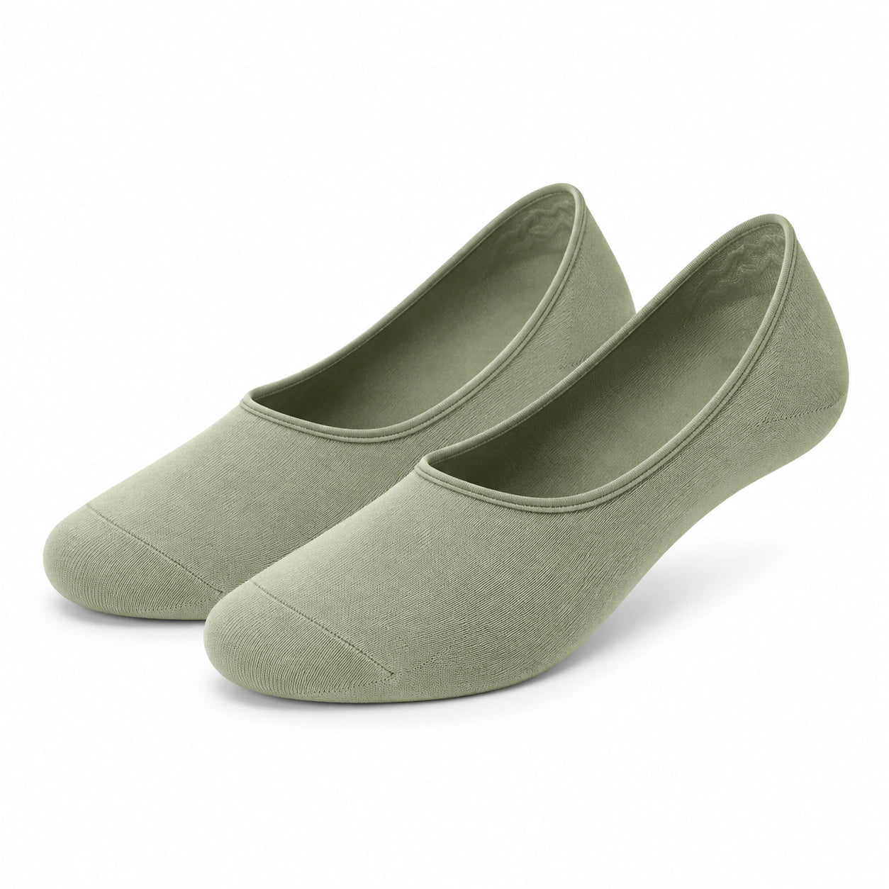 Calze fantasmino 39-42 in tessuto elasticizzato verde salvia - basse per scarpe